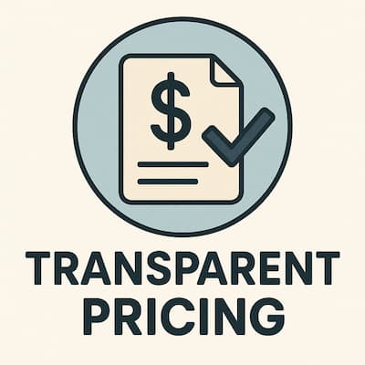 Flat-style icon of a document with dollar sign and checkmark