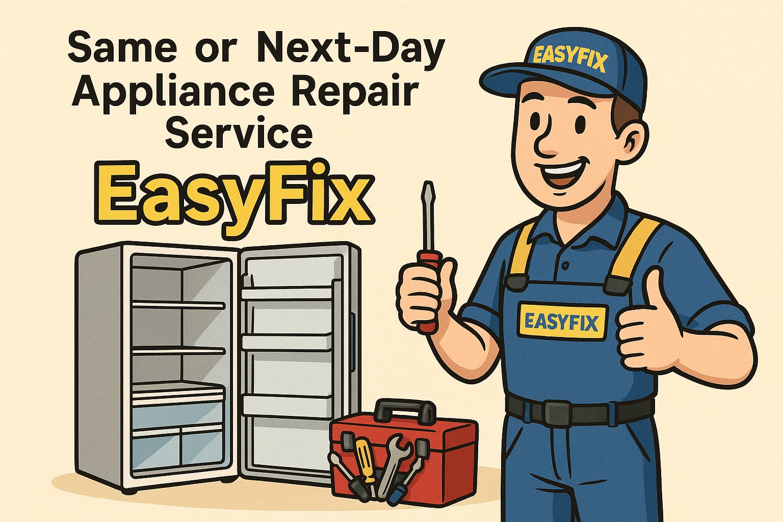 Same or next-day appliance repair service by EasyFix technician in Vancouver.
