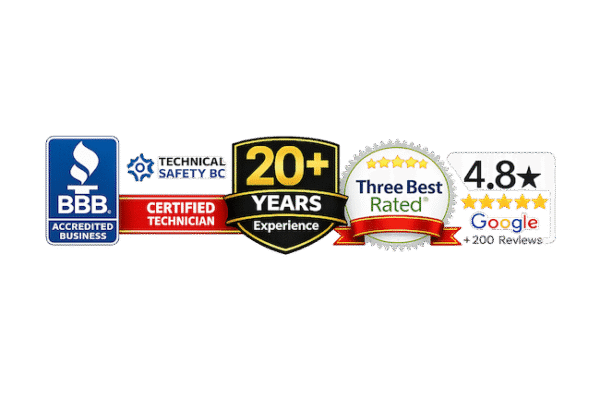 BBB accredited and Technical Safety BC certified appliance repair company in Surrey BC with 20+ years experience and 4.8 star Google rating