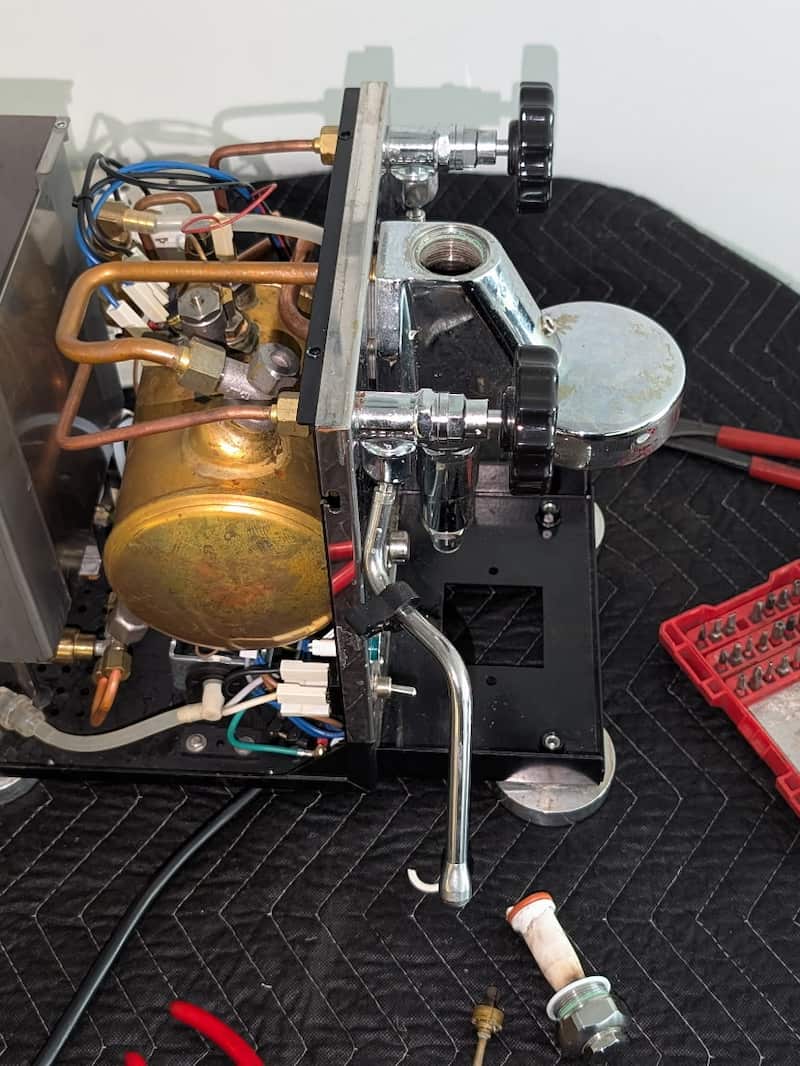 Rocket coffee machine pressure valve replacement in Vancouver